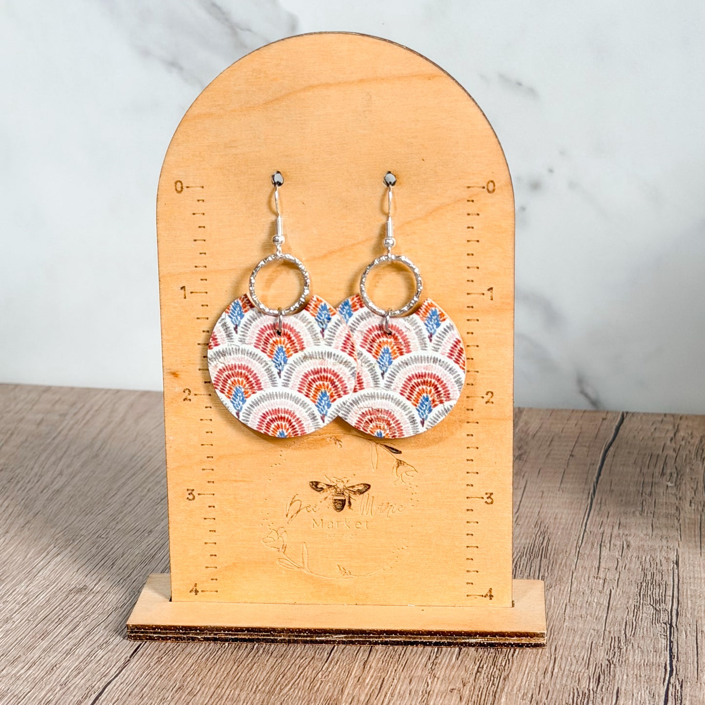 Boho Bloom Leather Earrings