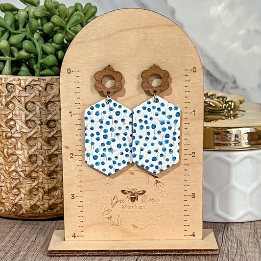 Ellie Elongated Hexy Dangle Earrings