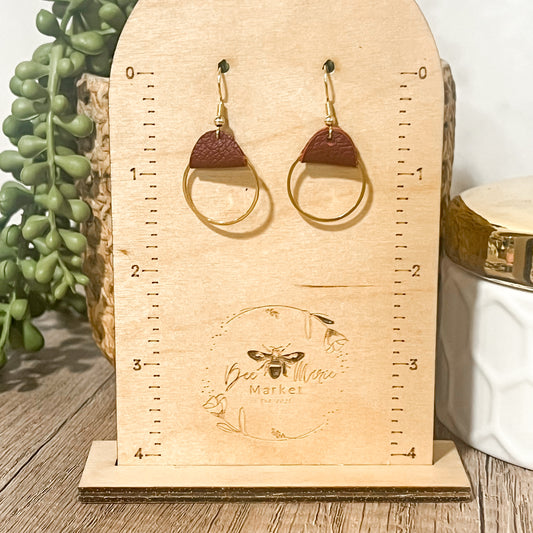Petite Gold & Wine Hoops