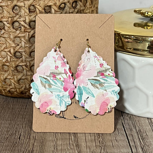 Kate Watercolor Ruffle Teardrop Earring