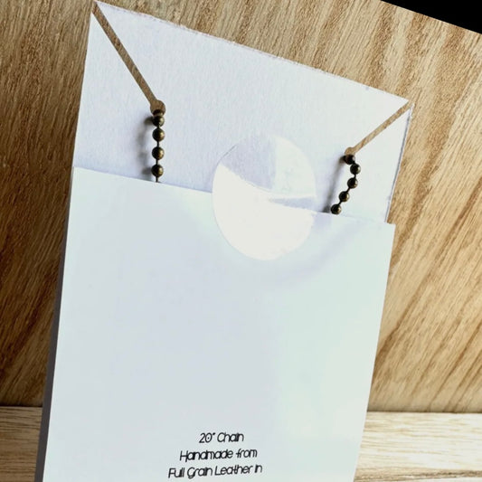 Butterfly Leather Pendant Necklace