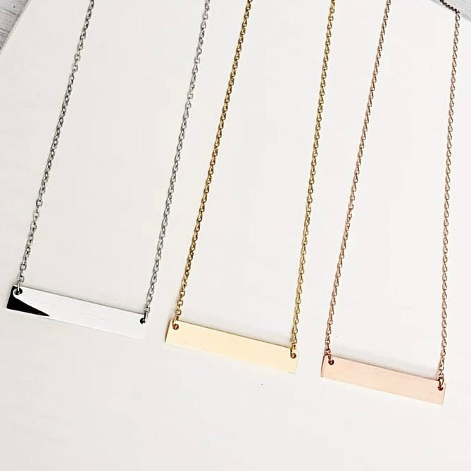 The Signature Engraved Bar Necklace