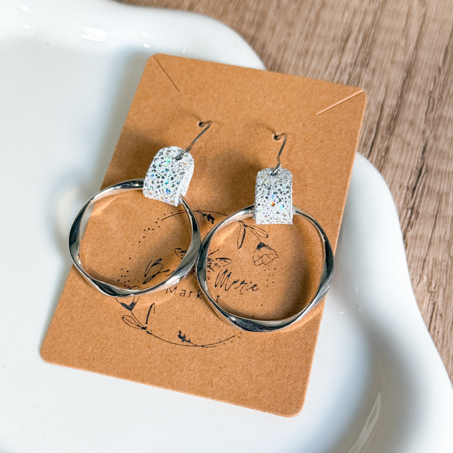 Twisted Moonlight Spark Hoops