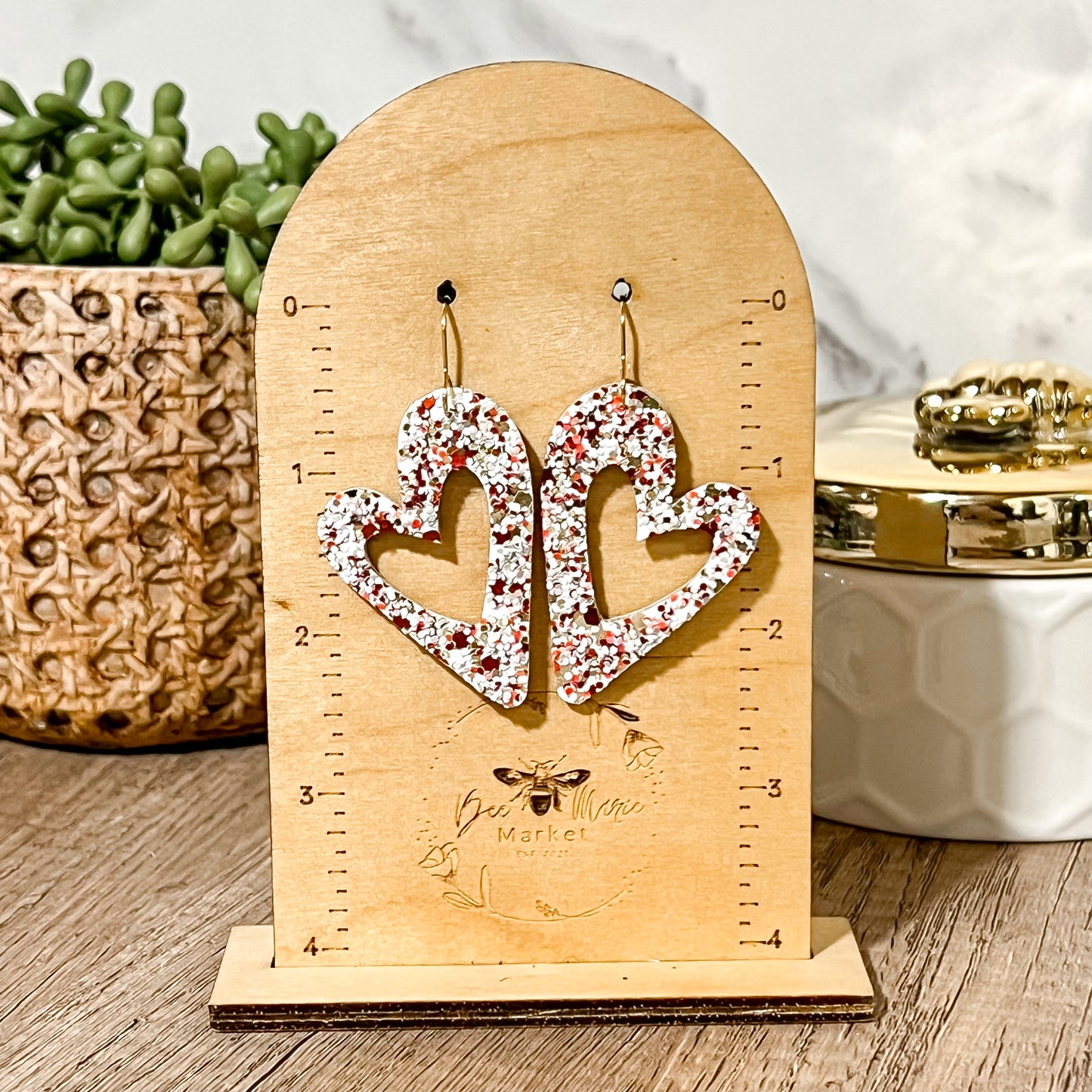 Candy Heart Drop Earrings