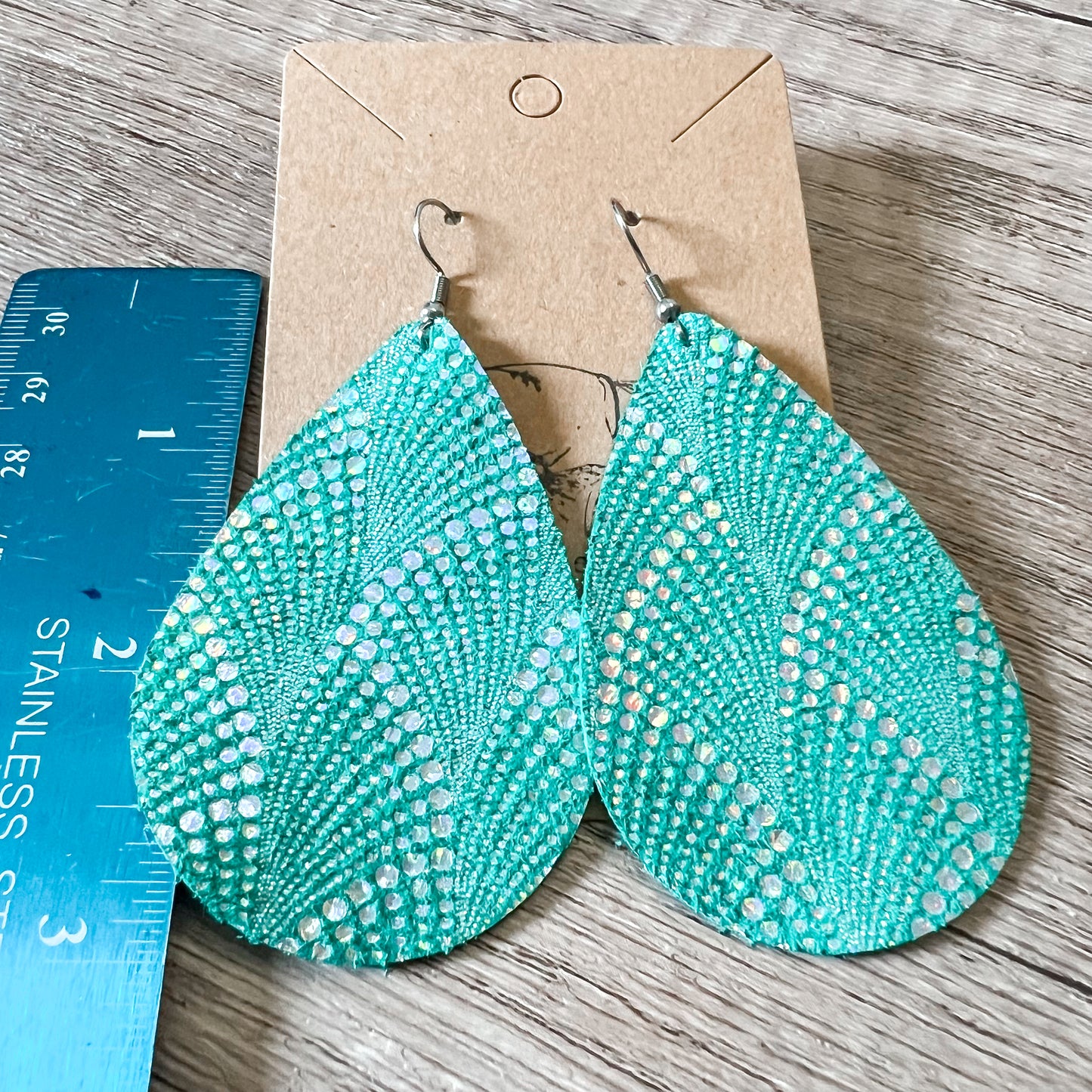 Halo Winged Metallic Teardrop Earrings