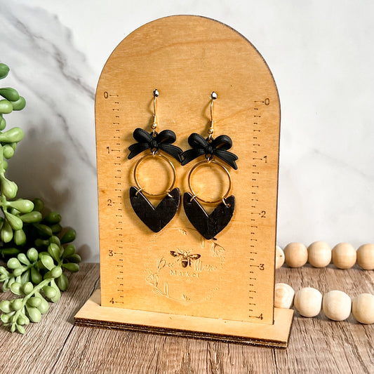 Sweetheart Bow Hoop Earrings