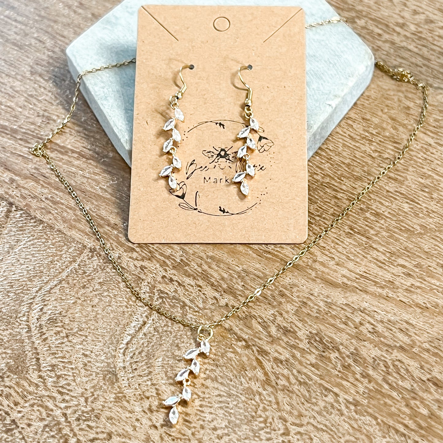 Crystal Vine Drop Earrings