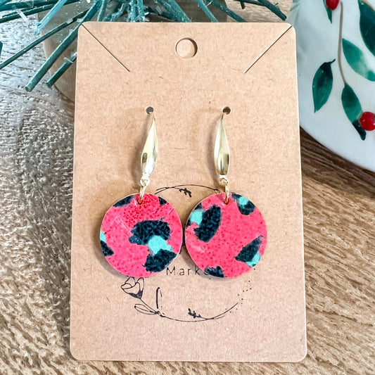 Red Animal Print Rounds