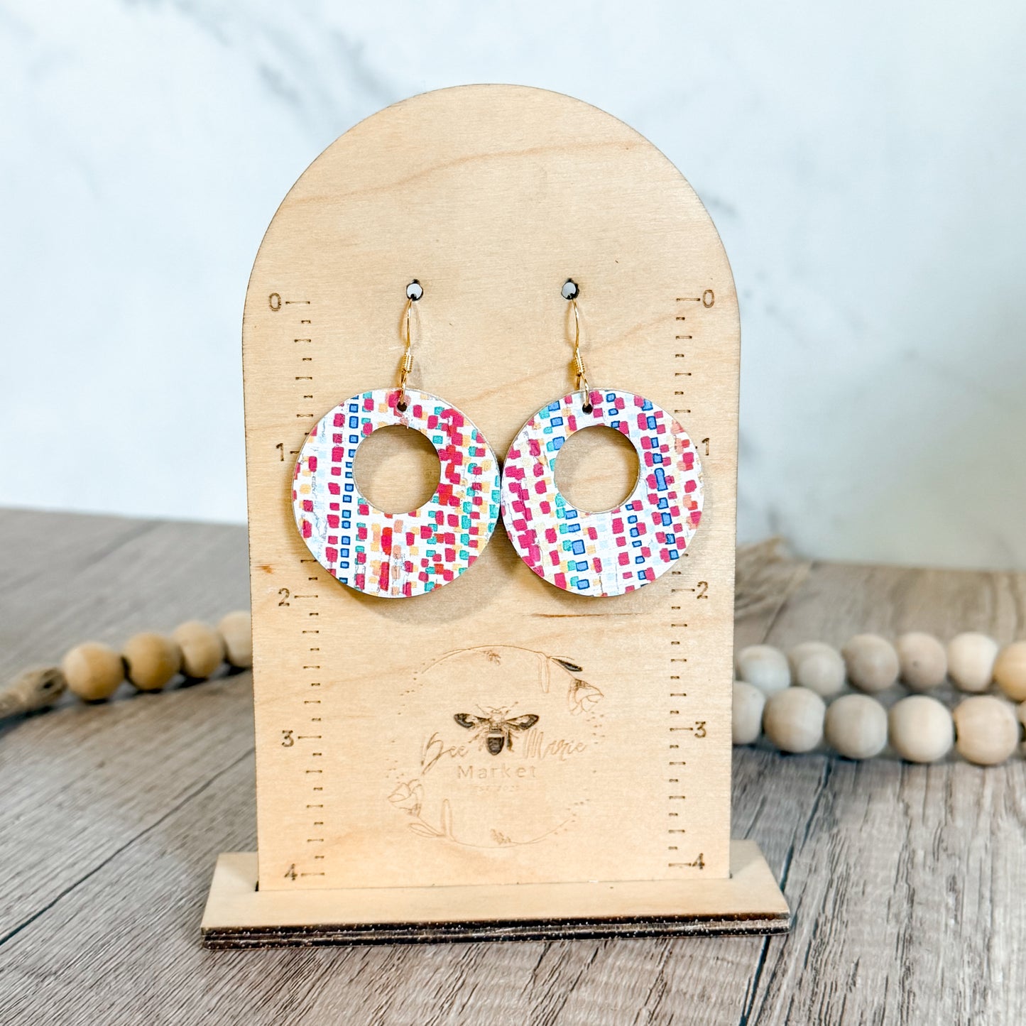 Confetti Stripe Hoop Earrings
