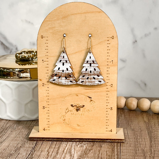 Farmhouse Christmas Tree Earrings