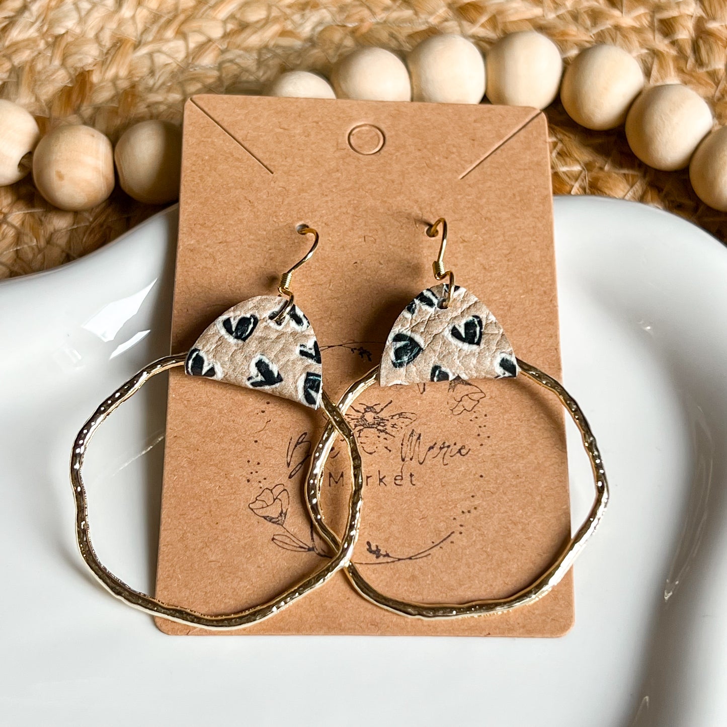 Love Note Hammered Hoops