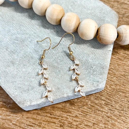Crystal Vine Drop Earrings