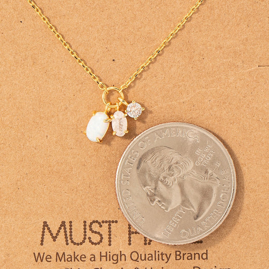 18K Gold Dipped Tammy Pendant Necklace