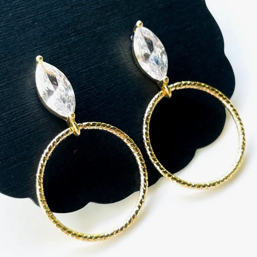 Chelsea Gold Diamond Hoops