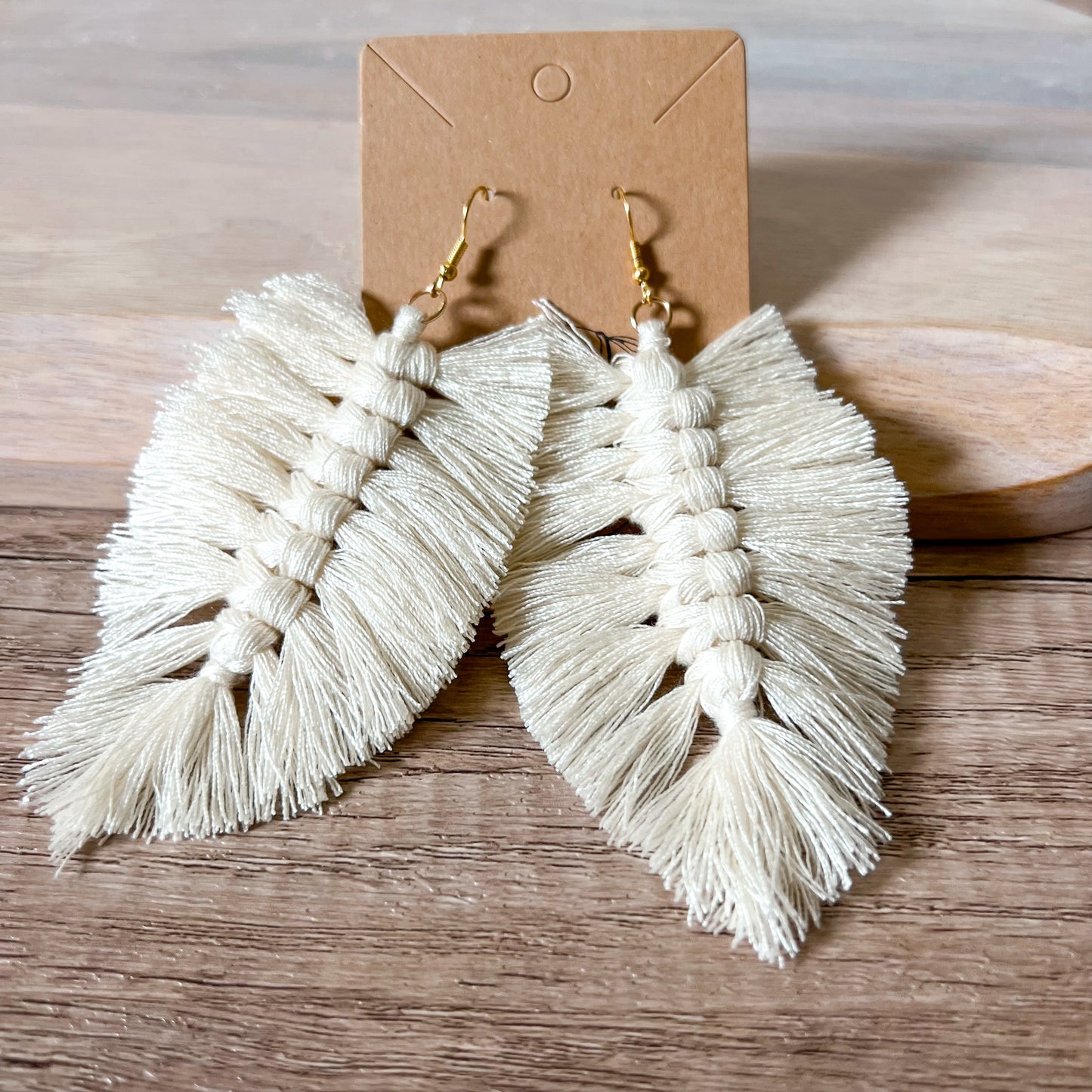 Isabella Ivory Fringe Tassel Earrings