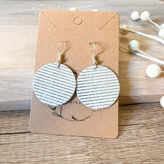 Silver Veverly Leather Earrings