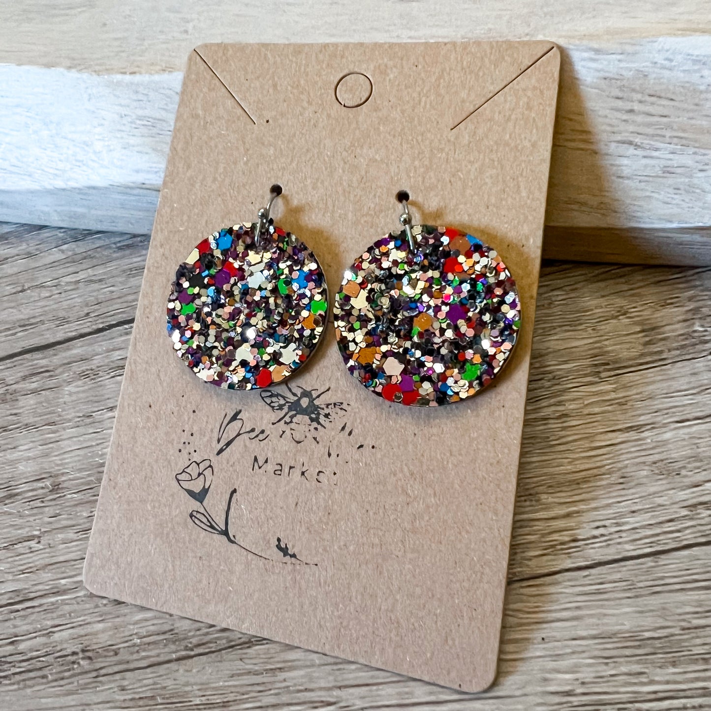 Handmade Cindy Glitter Earrings