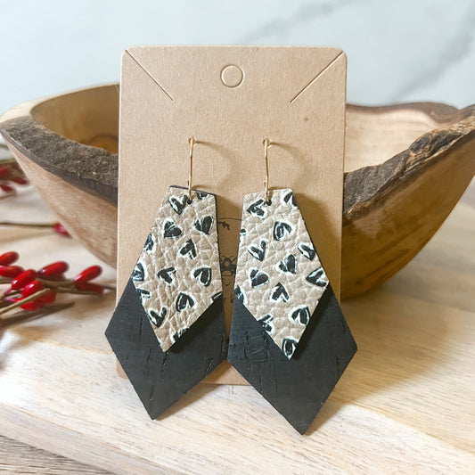 Layered Luci Heart Earrings