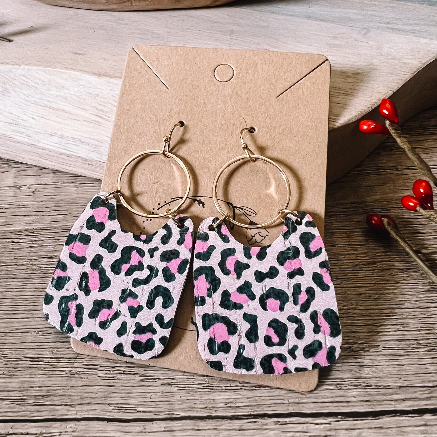 Sarah Leopard Earrings