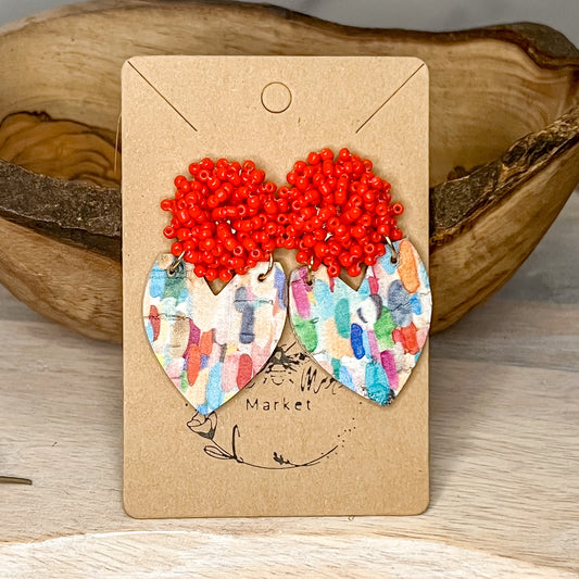Confetti Heart Explosion Earrings