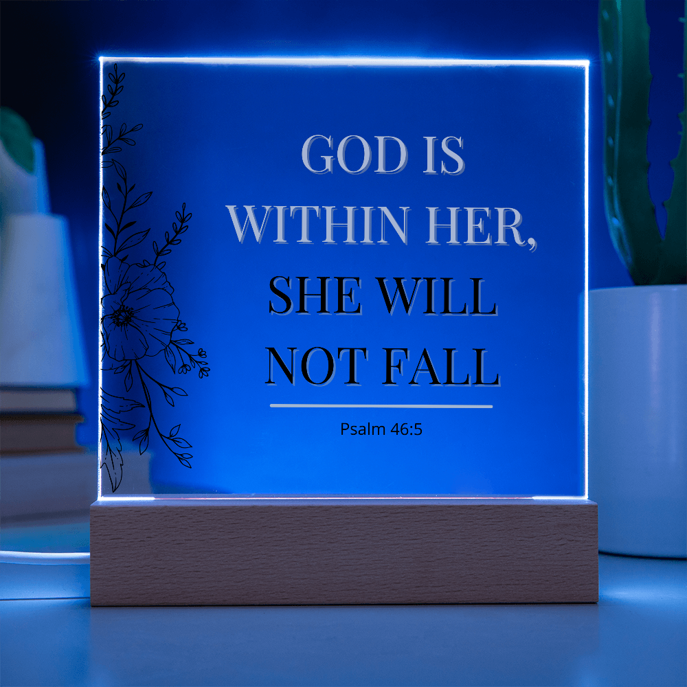 She Will Not Fall - Acrylic Plaque