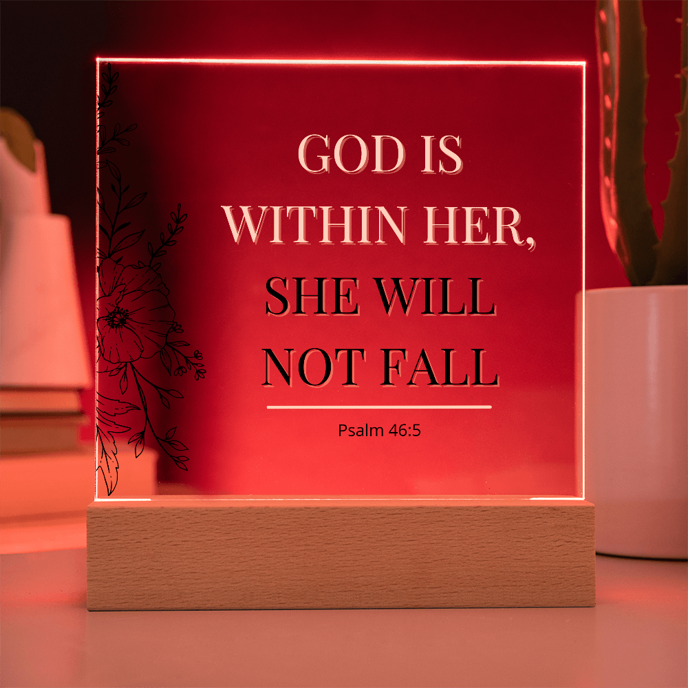 She Will Not Fall - Acrylic Plaque