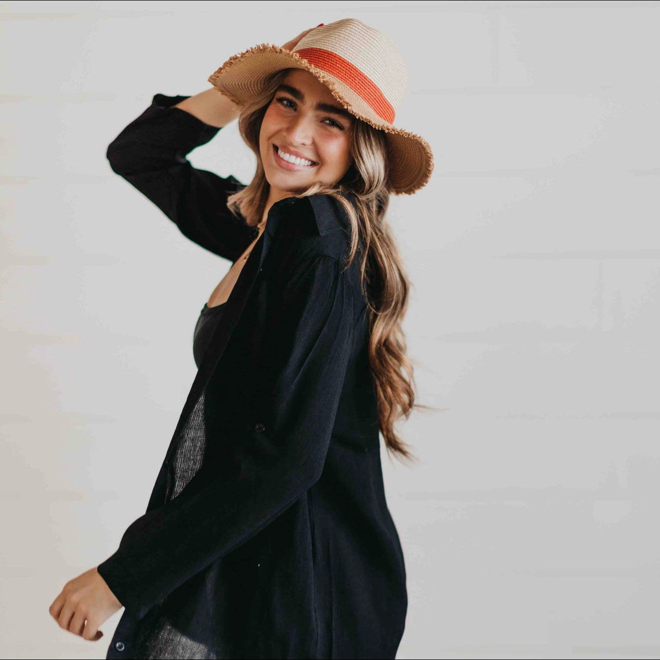 Coral Capri Sun Hat