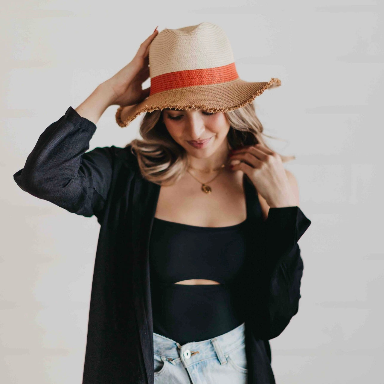 Coral Capri Sun Hat