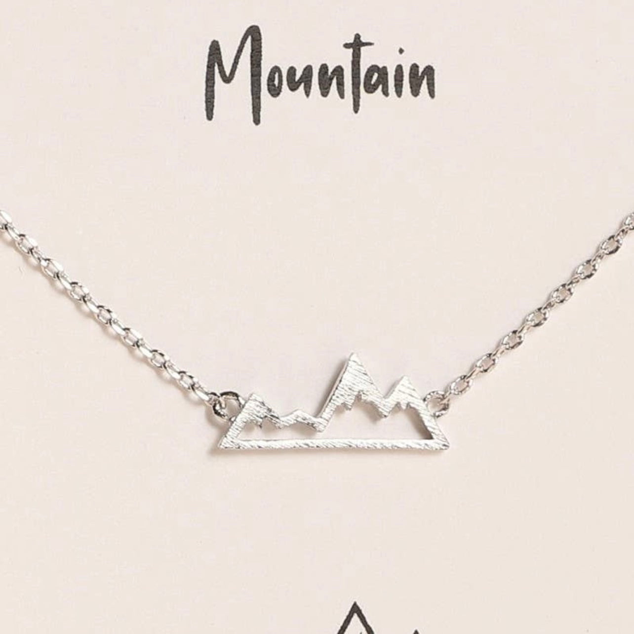 18K Gold & White Gold Dipped Mountain Charm Necklace
