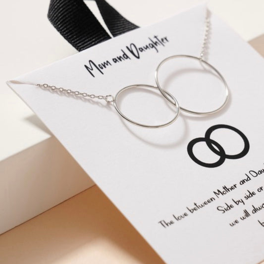 Mom & Daughter Interlocking Necklace