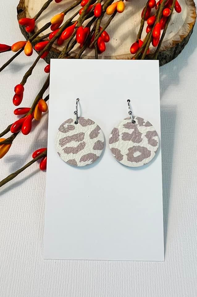 Leather Dot Earrings