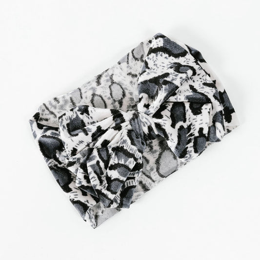 Leopard Baby Headband-Gray