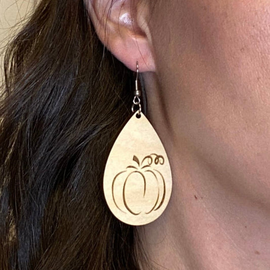 Handmade Pumpkin Drop Maple Wood