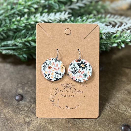 Leather Dot Earrings