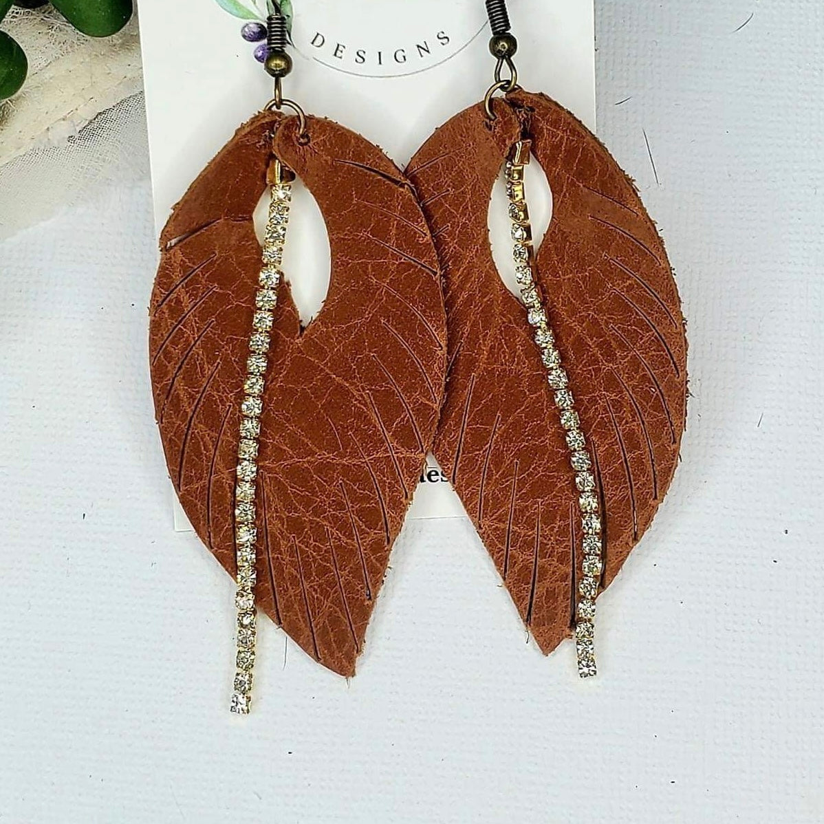 Leather Statement Fringe Earrings