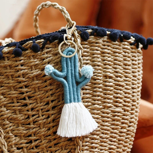 Cactus Pom Pom Keychains