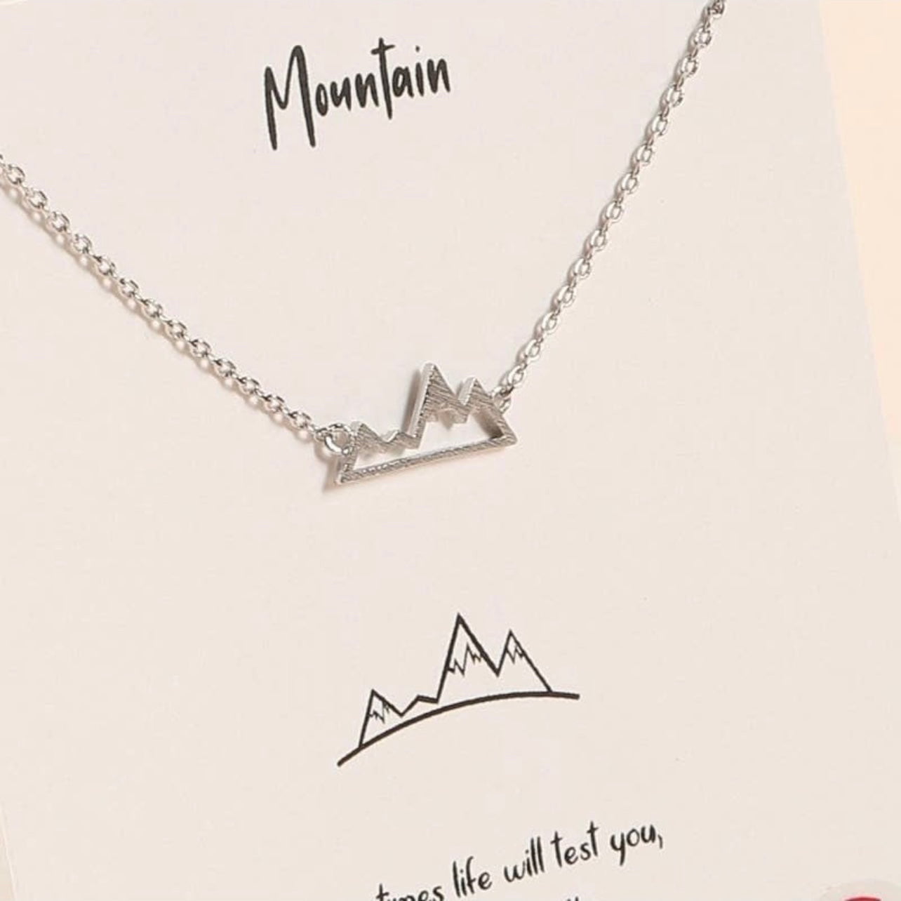 18K Gold & White Gold Dipped Mountain Charm Necklace