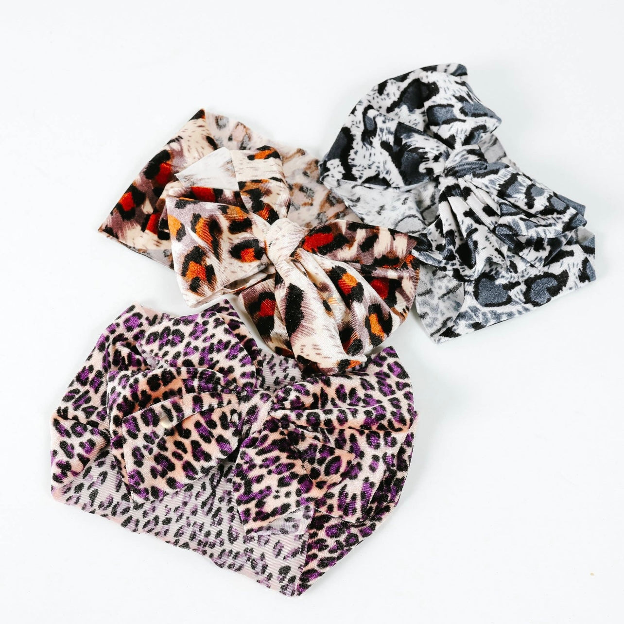 Leopard Baby Headband-Gray