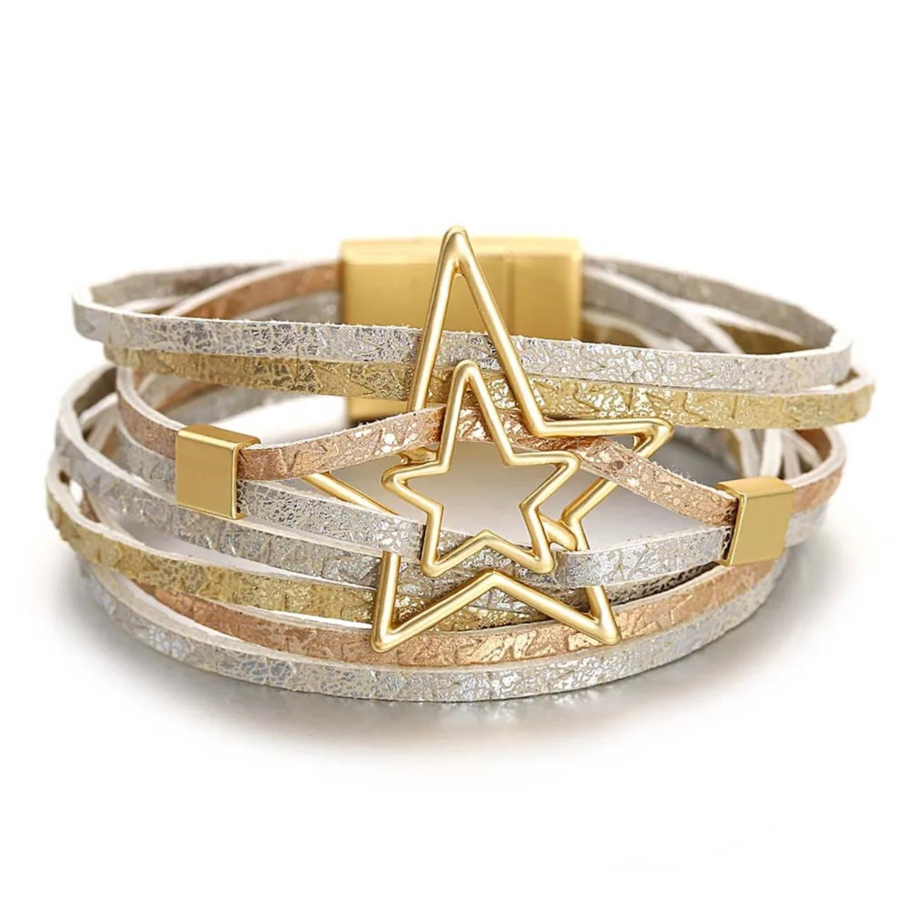 Bohemian Star Multi-Layered Stacked Wrap Leather Bracelets