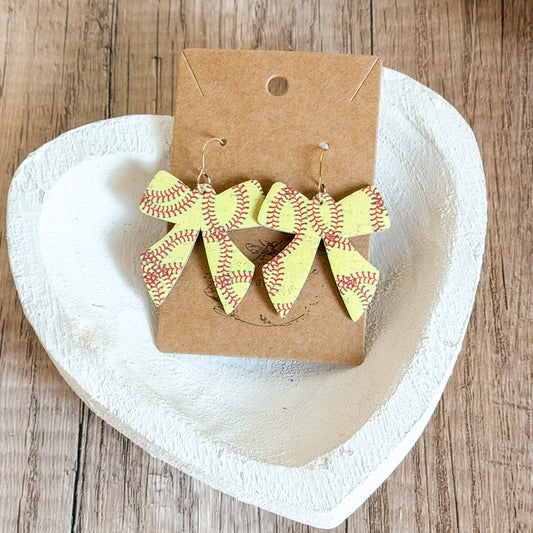 Home Run Softball Bow Drops