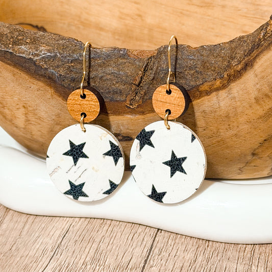 Handmade Round Star Earrings