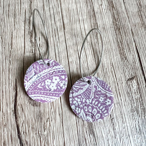 Purple Reversible Hoops