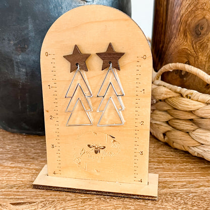 Silver Metal Christmas Tree Dangles