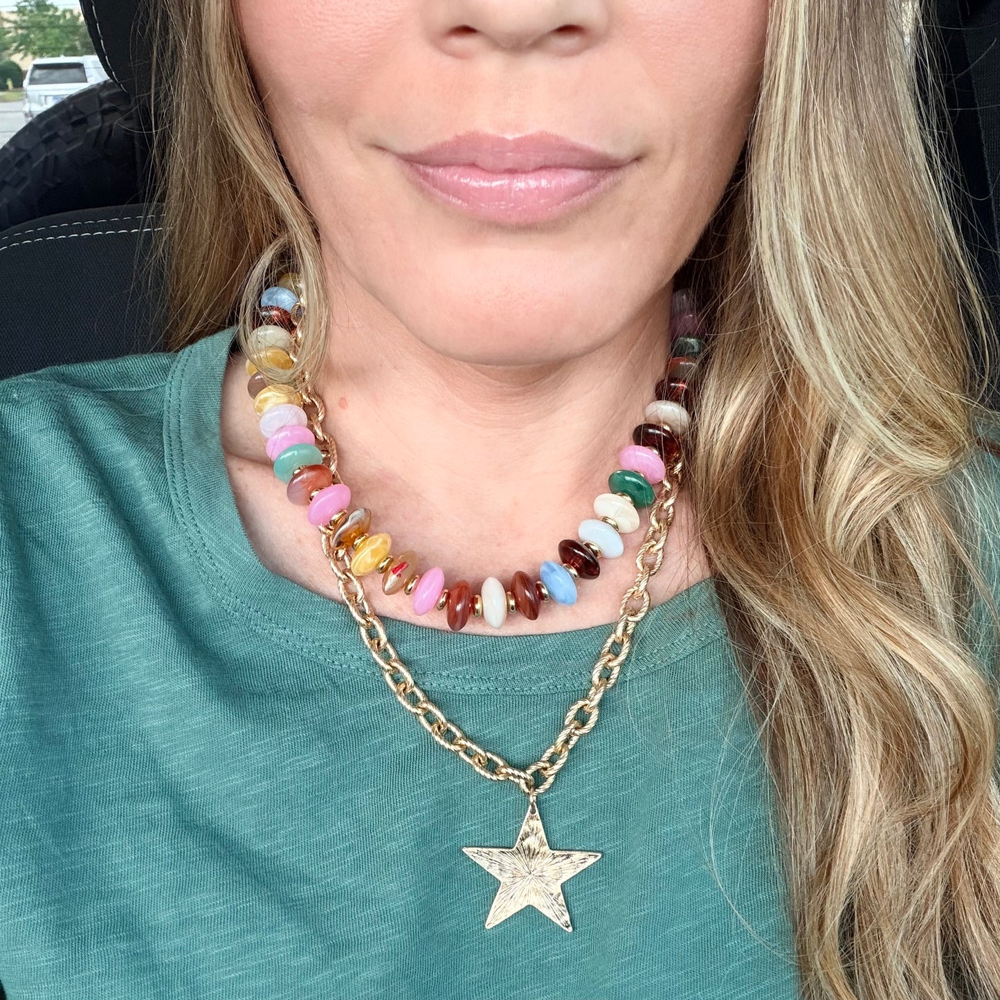 Colorful Chunky Beaded Necklace