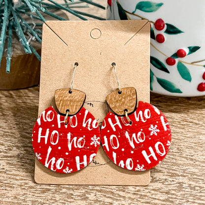Ho Ho Ho Red Holiday Earrings