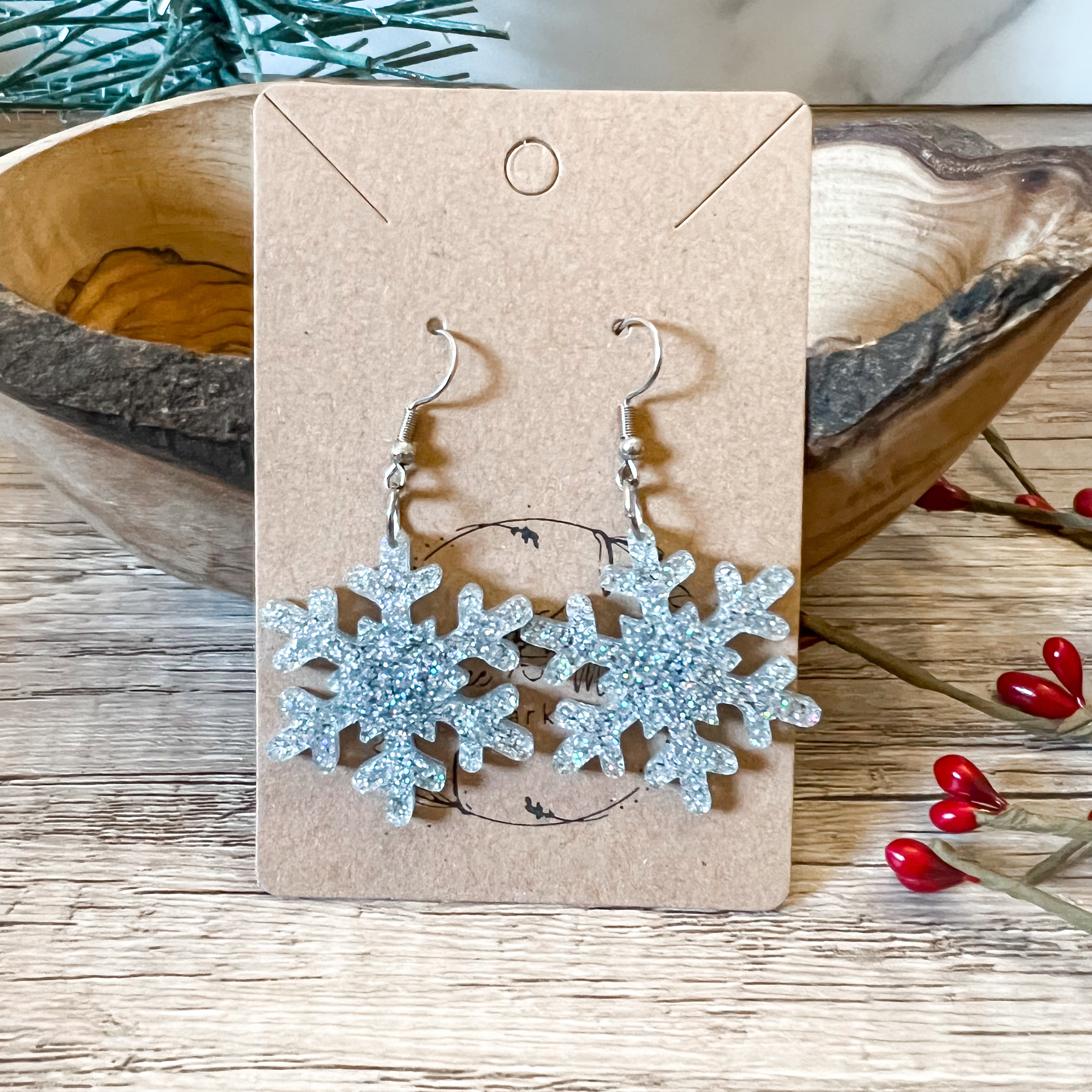 Glitter Snowflake Dangle