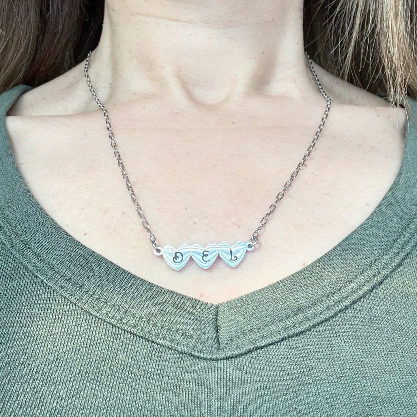 The You Are Loved Personalized Initial Heart Necklace