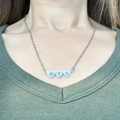 The You Are Loved Personalized Initial Heart Necklace