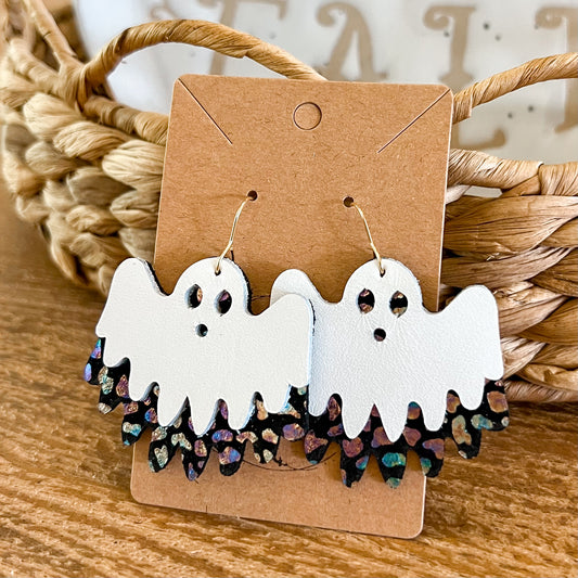 Holographic Ghost Sheet Earrings