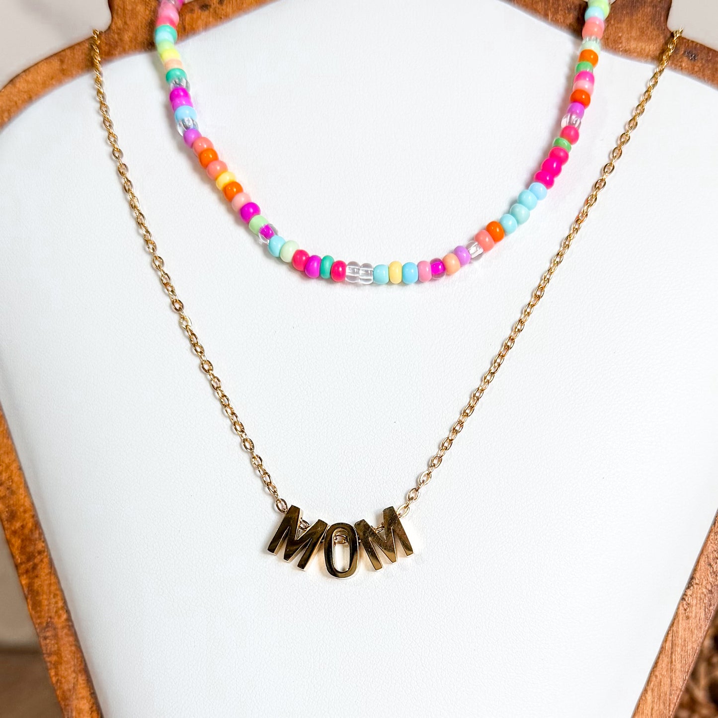 Mom Letter Necklace - Waterproof